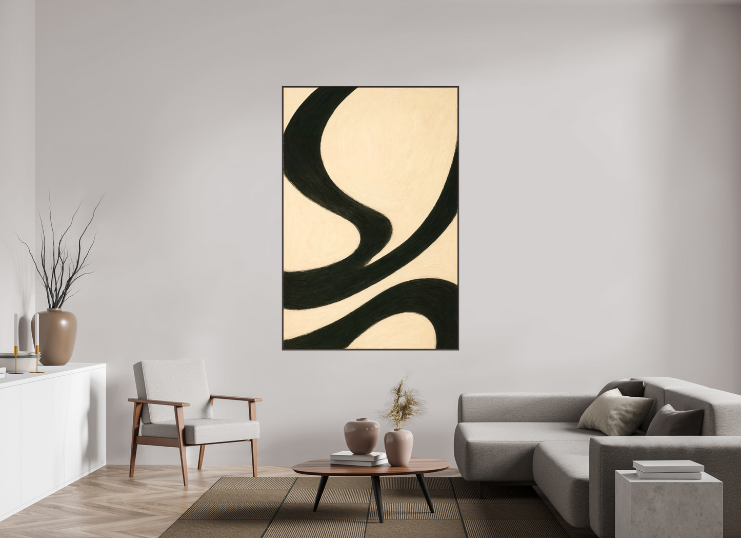 120 x 180 cm, Forex, gerahmt Erlenholz braun Onyx Waveforms