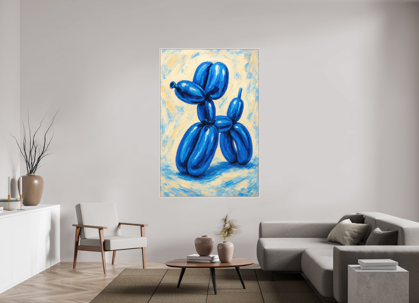 120 x 180 cm, Forex, gerahmt Ahornholz weiß Playful Grace