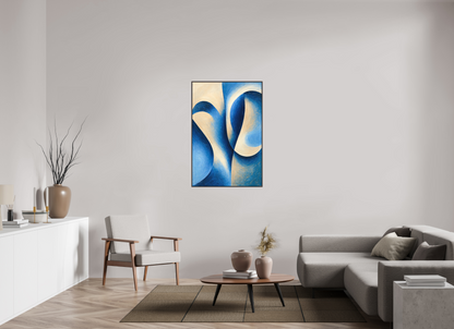80 x 120 cm, Forex, gerahmt Erlenholz braun Sapphire Tide