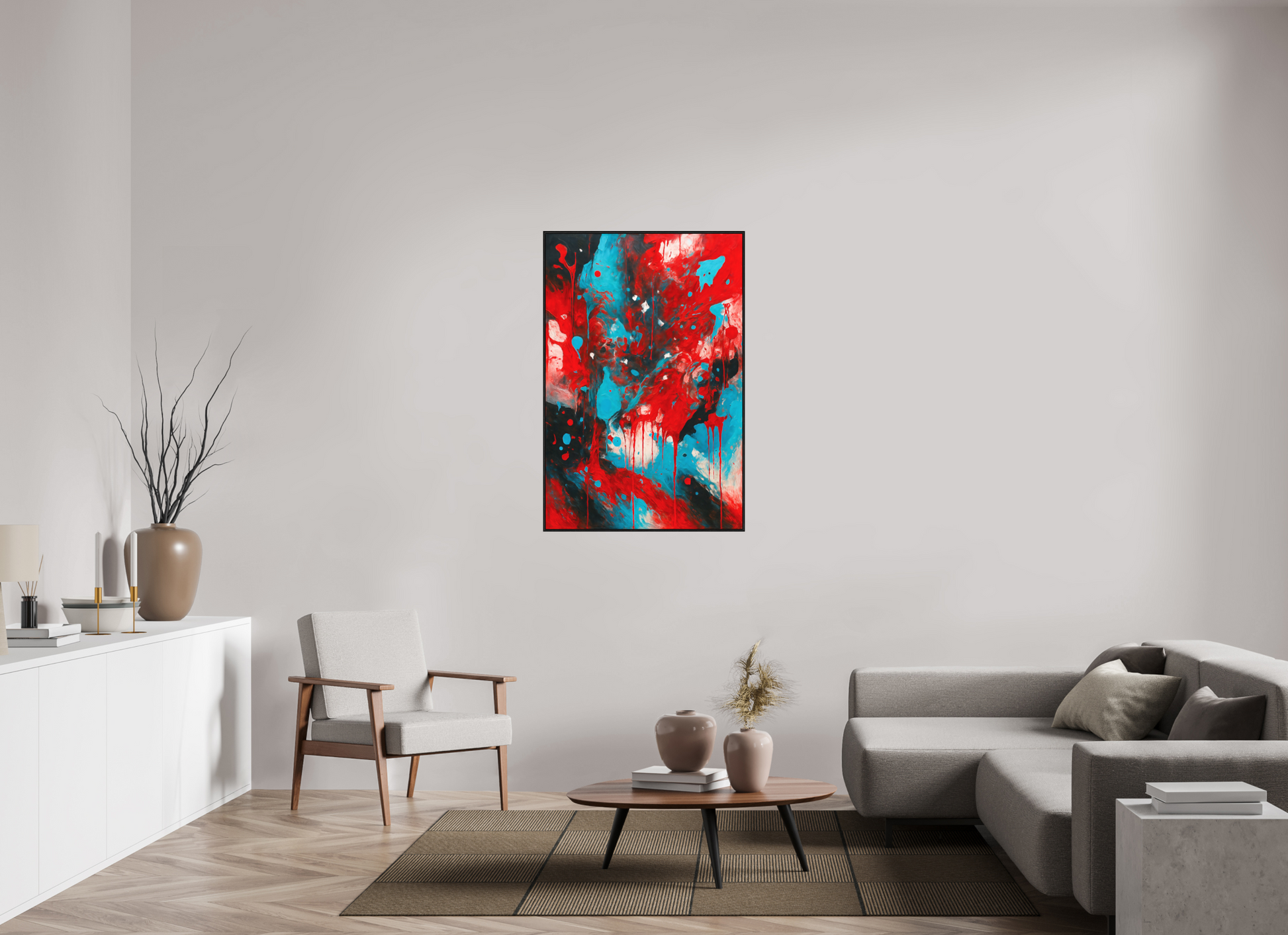 80 x 120 cm, Forex, gerahmt Eichenholz schwarz Vivid Motion