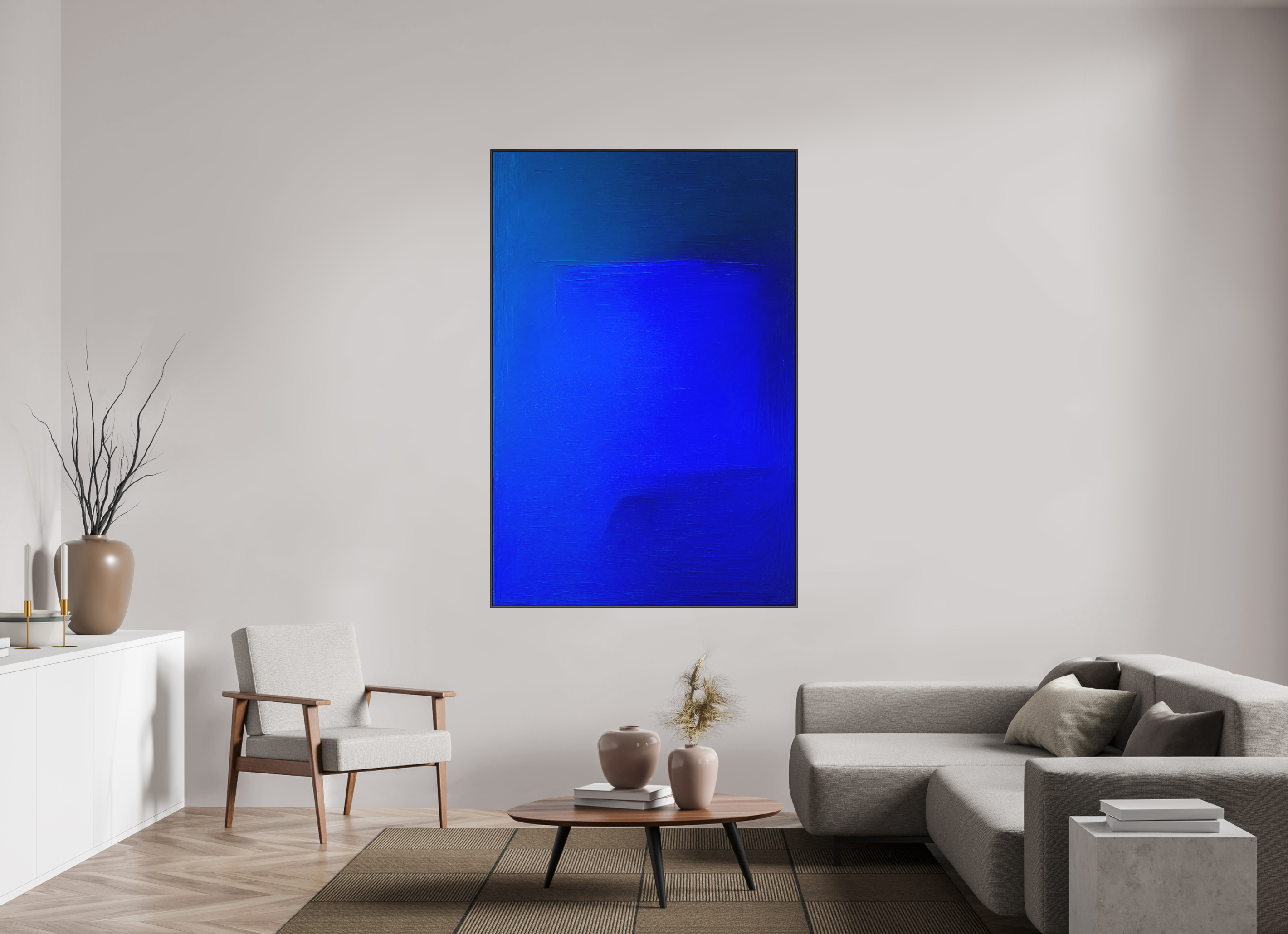 120 x 180 cm, Forex, gerahmt Erlenholz braun Blue Reverie