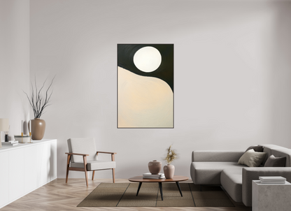 100 x 150 cm, Forex, gerahmt Erlenholz braun Lunar Balance