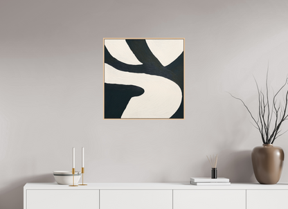 60 x 60 cm, Forex, gerahmt Ahornholz Natur Dual Harmony