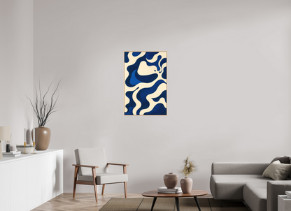 60 x 90 cm, Forex, gerahmt Ahornholz Natur Navy Current