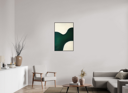 60 x 90 cm, Forex, gerahmt Erlenholz braun Emerald Flow