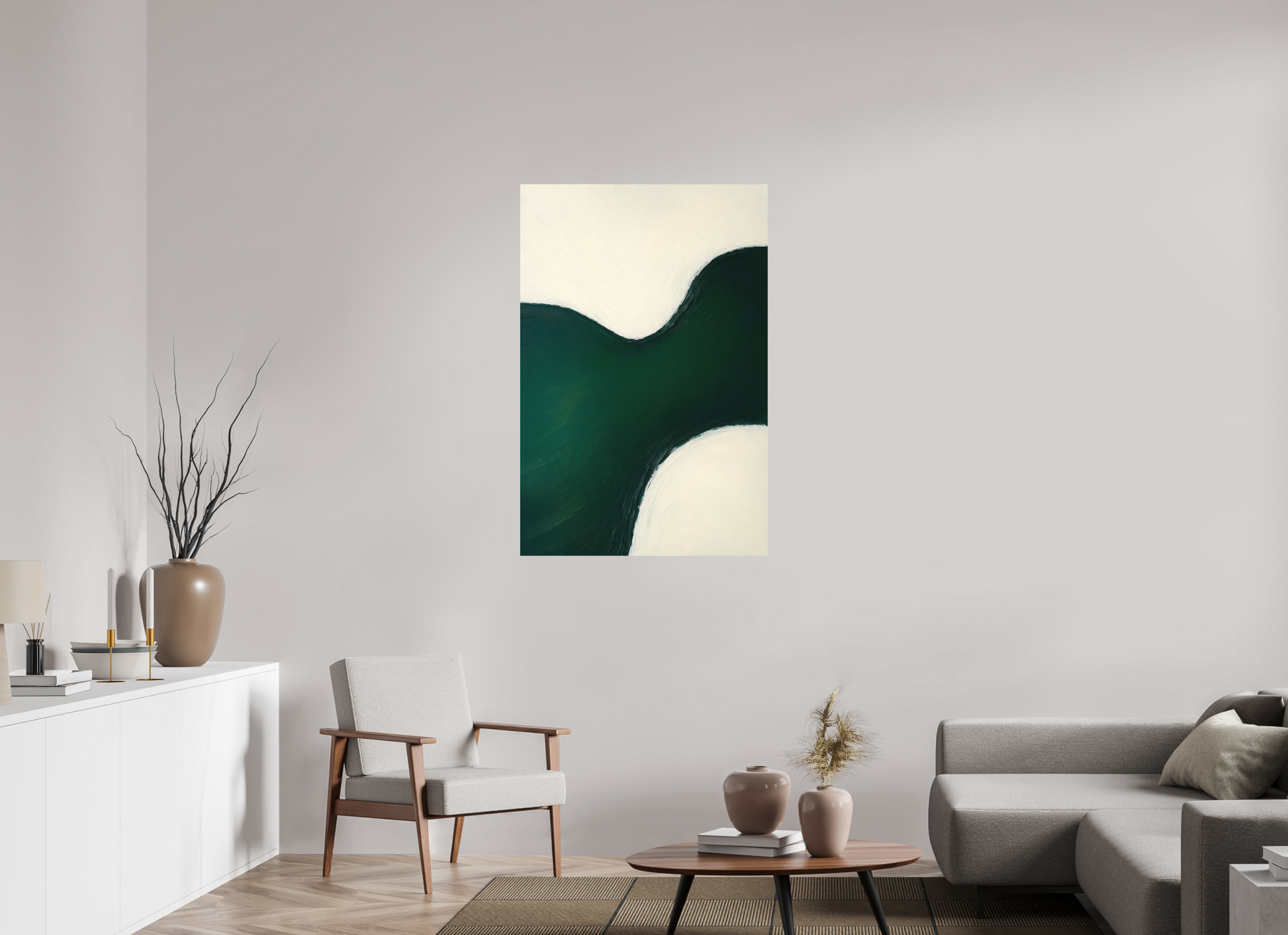 80 x 120 cm, Forex o. Rahmen Emerald Flow