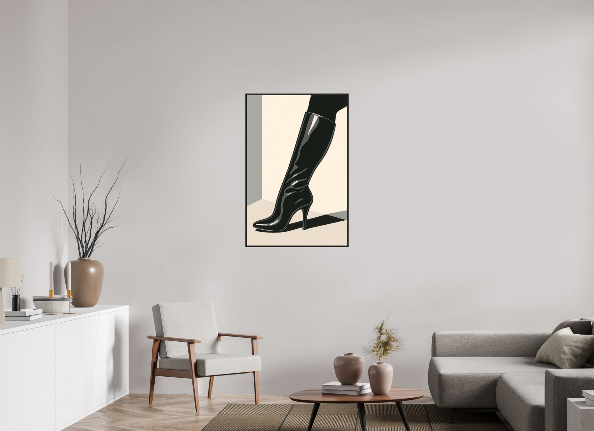 70 x 105 cm, Forex, gerahmt Eichenholz schwarz Timeless Confidence