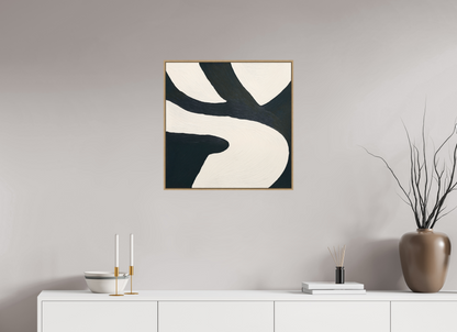 60 x 60 cm, Forex, gerahmt Eichenholz Natur Dual Harmony