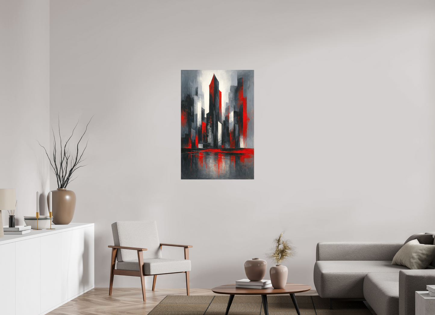 70 x 105 cm, Forex o. Rahmen Crimson Skyline