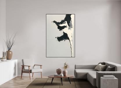 120 x 180 cm, Forex, gerahmt Eichenholz schwarz Monochrome Motion