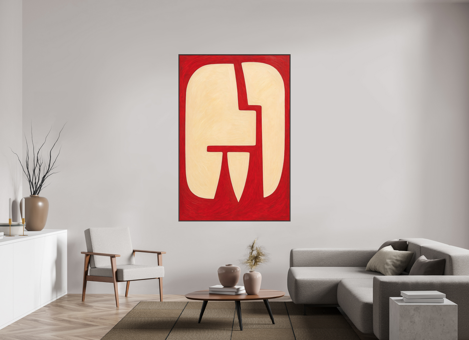 120 x 180 cm, Forex, gerahmt Erlenholz braun Terra Form