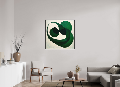 100 x 100 cm, Forex, gerahmt Eichenholz schwarz Obsidian Drift