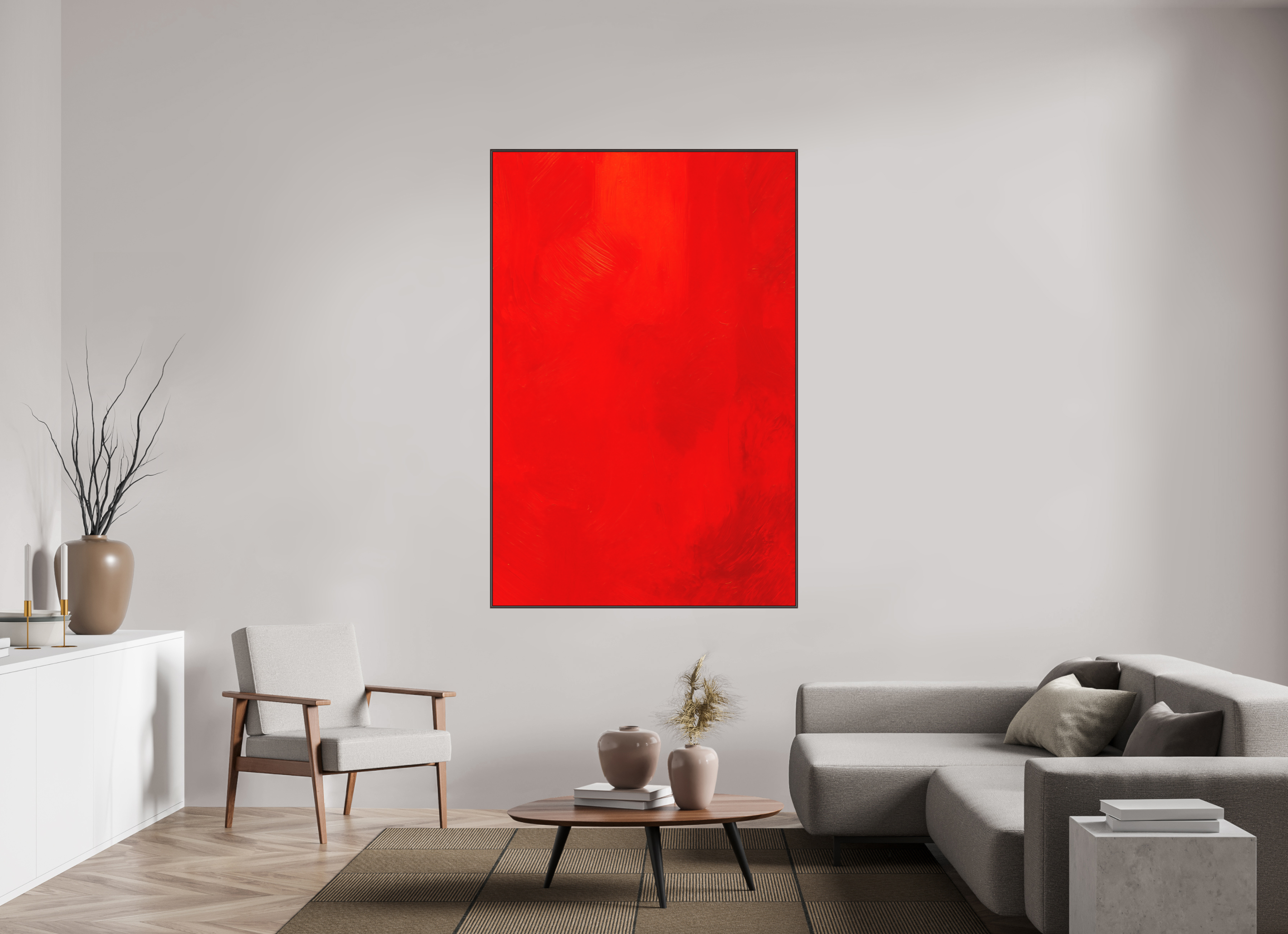 120 x 180 cm, Forex, gerahmt Erlenholz braun Crimson Depth