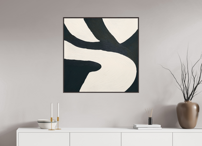 80 x 80 cm, Forex, gerahmt Erlenholz braun Dual Harmony