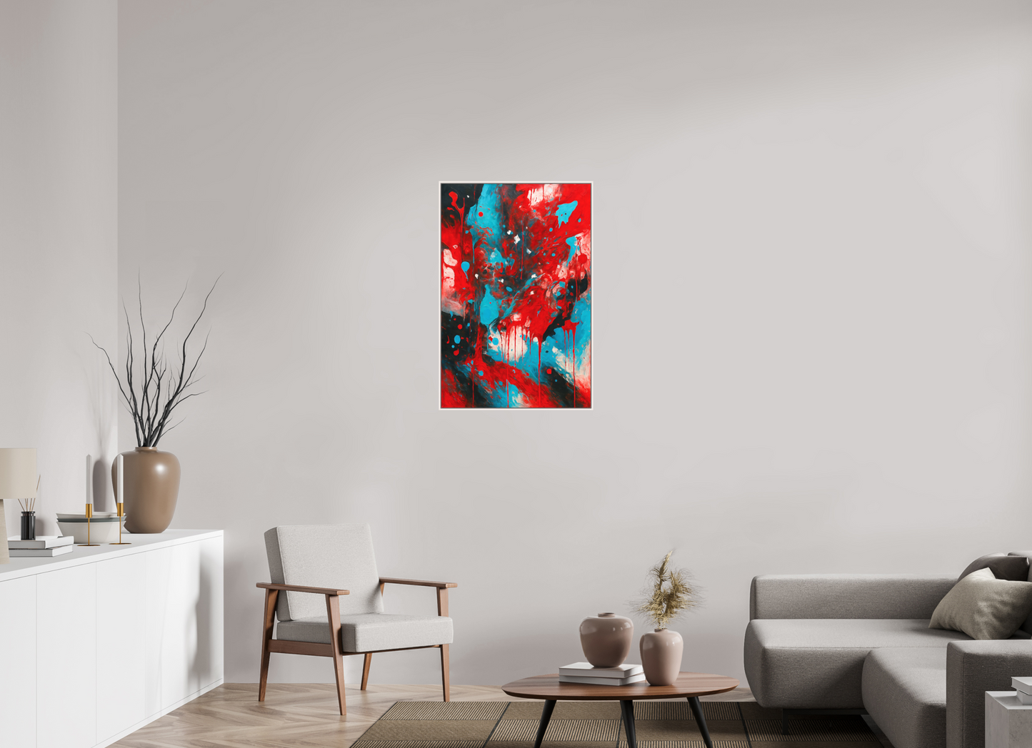 60 x 90 cm, Forex, gerahmt Ahornholz weiß Vivid Motion