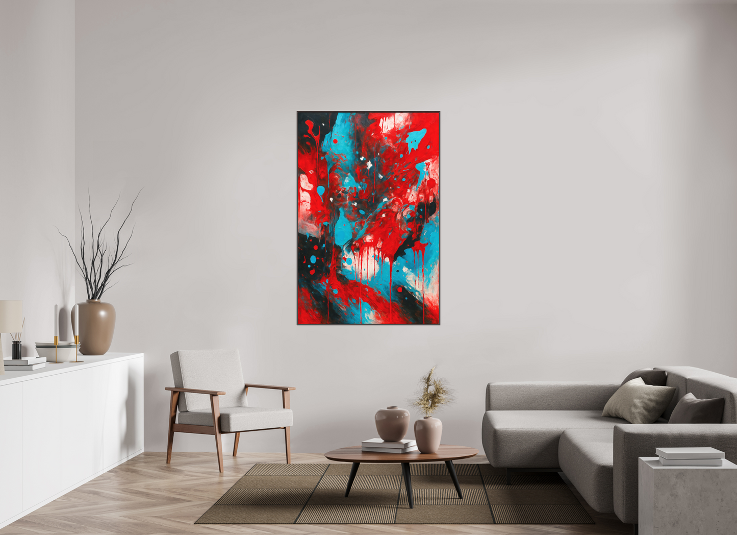 100 x 150 cm, Forex, gerahmt Erlenholz braun Vivid Motion