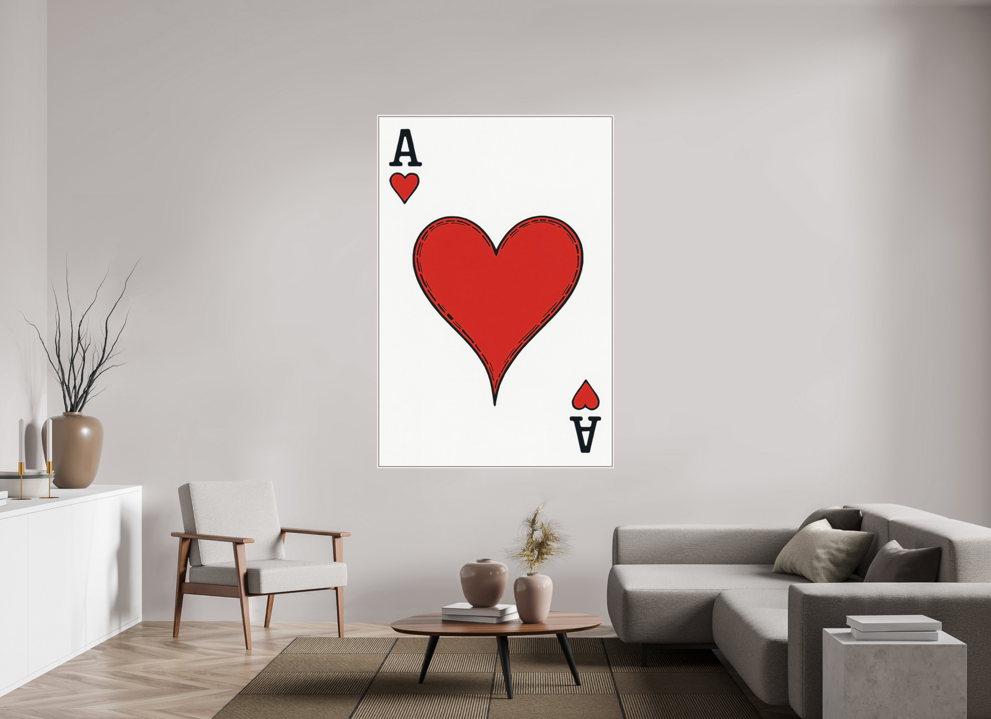 120 x 180 cm, Forex, gerahmt Ahornholz weiß Ace of Elegance