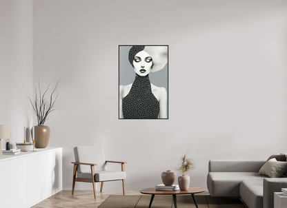 70 x 105 cm, Forex, gerahmt Eichenholz schwarz Mono Mosaic Muse