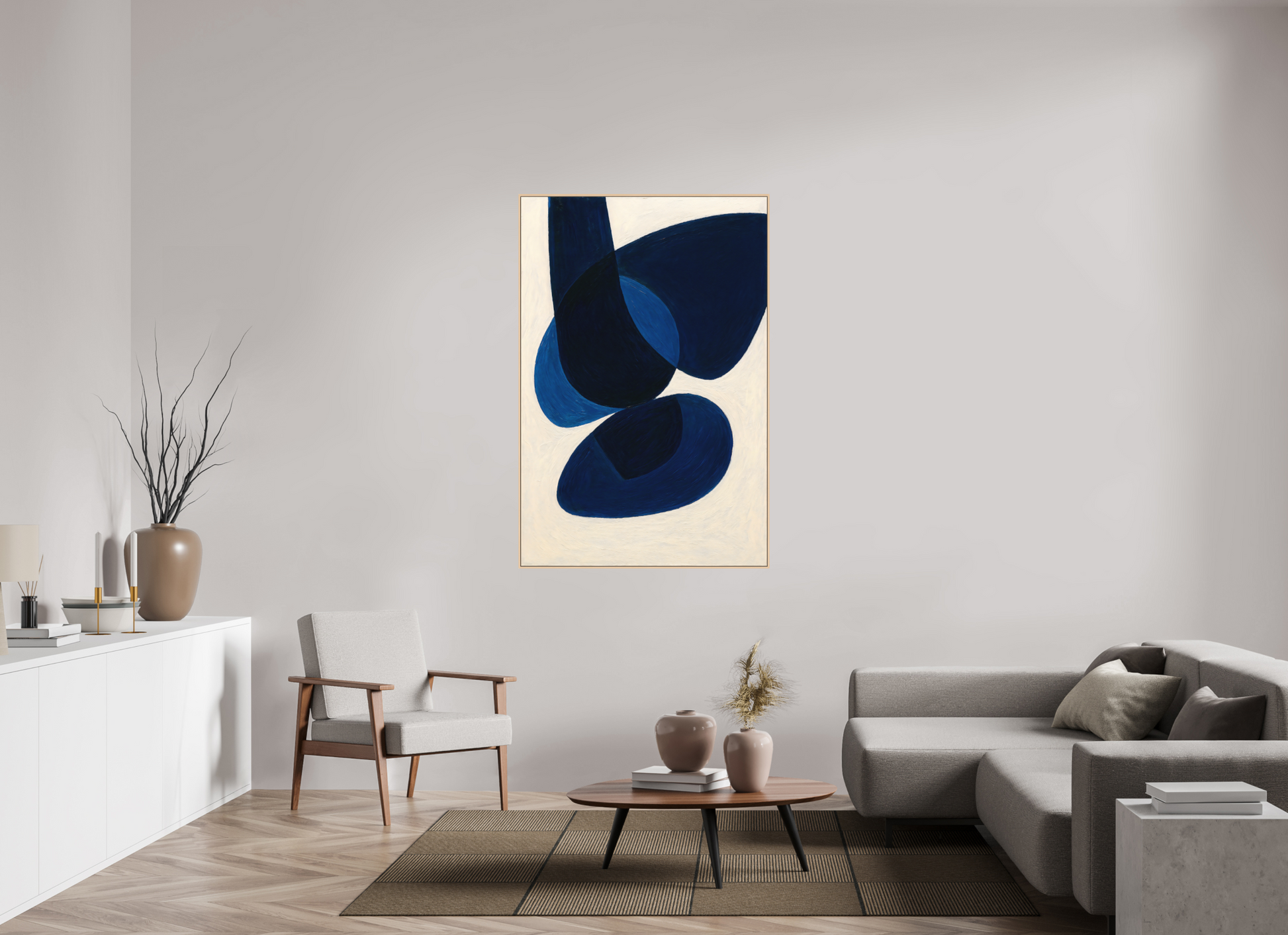 100 x 150 cm, Forex, gerahmt Ahornholz Natur Midnight Arc