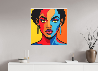80 x 80 cm, Forex, gerahmt Ahornholz weiß Dual Radiance
