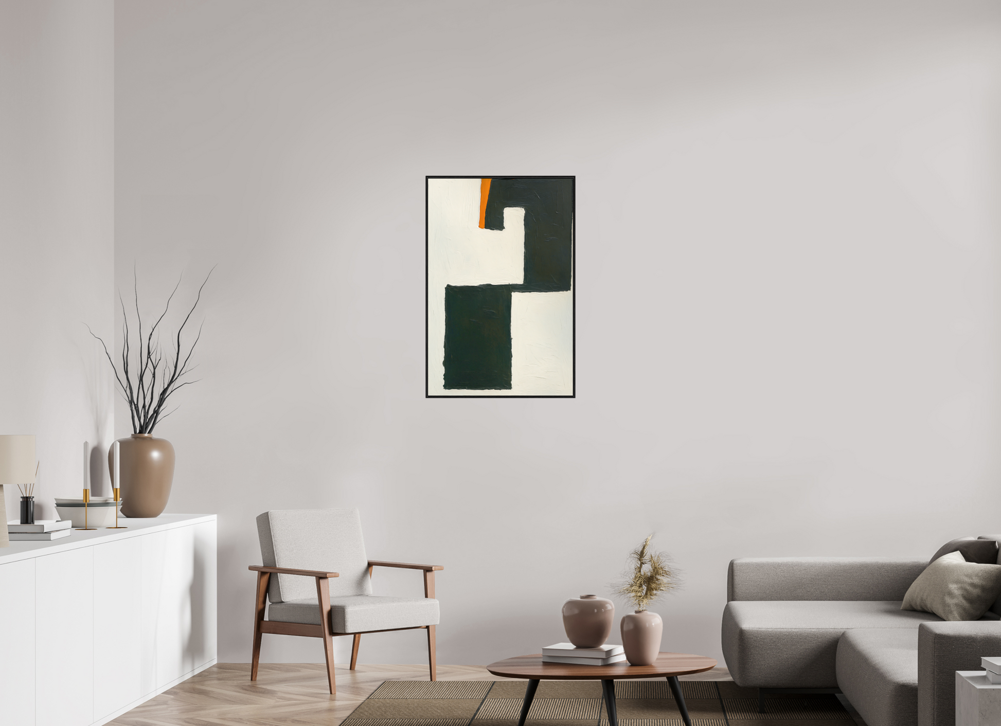 60 x 90 cm, Forex, gerahmt Eichenholz schwarz Urban Pulse