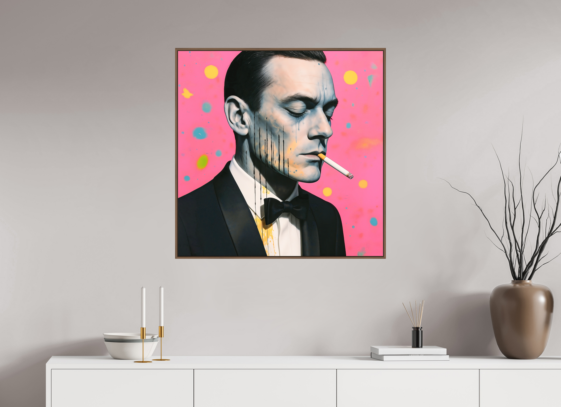 80 x 80 cm, Forex, gerahmt Nussbaumholz Velvet Rebellion