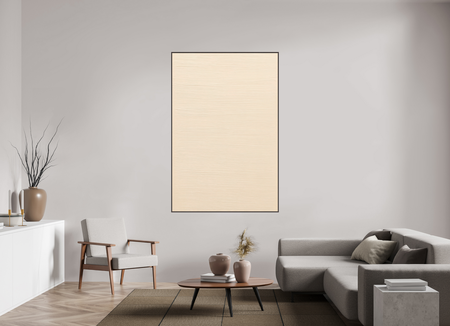 120 x 180 cm, Forex, gerahmt Erlenholz braun Sandline Pure