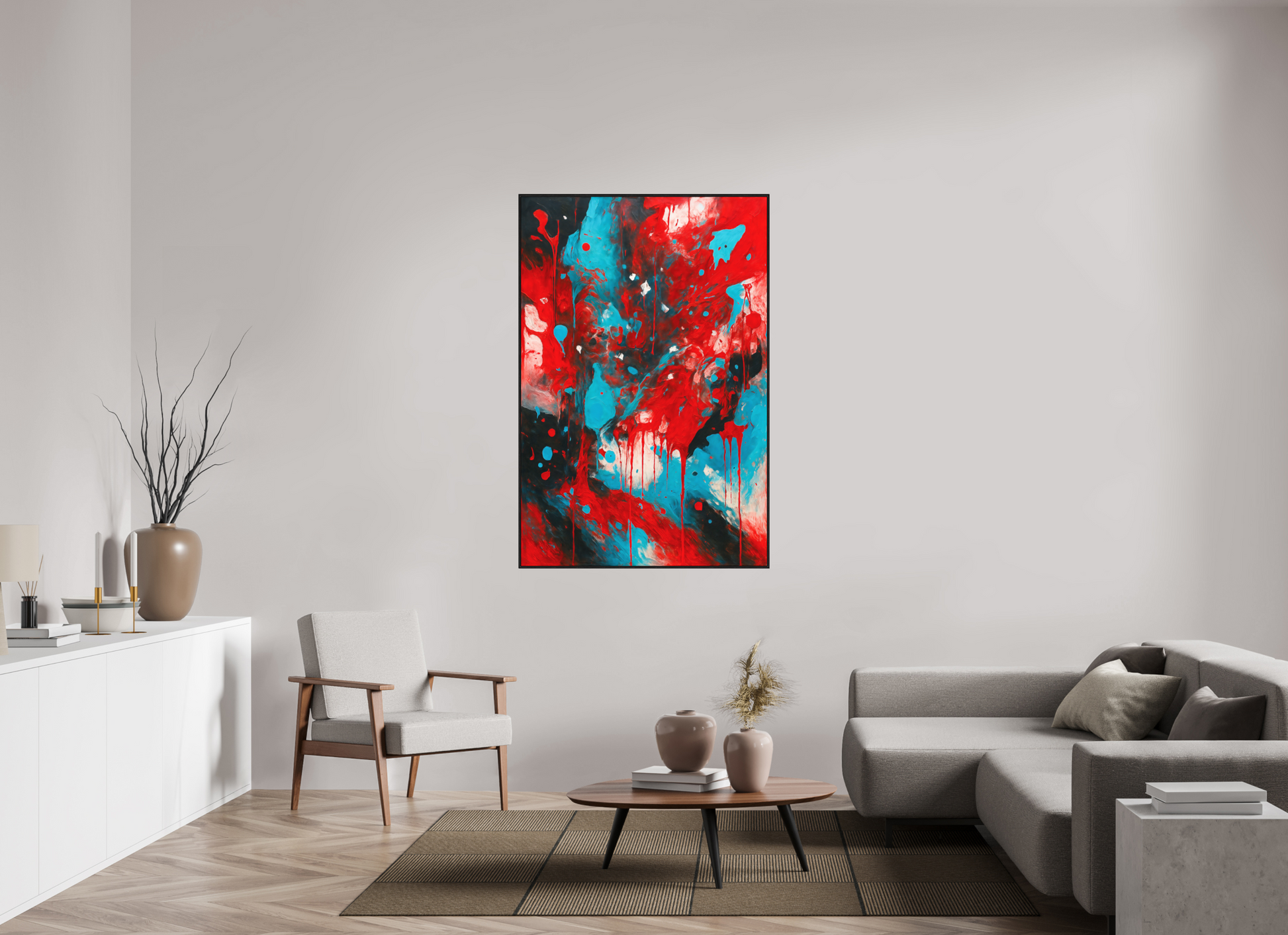 100 x 150 cm, Forex, gerahmt Eichenholz schwarz Vivid Motion