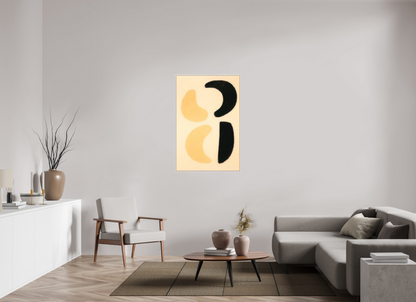 80 x 120 cm, Forex, gerahmt Ahornholz weiß Lunar Duality