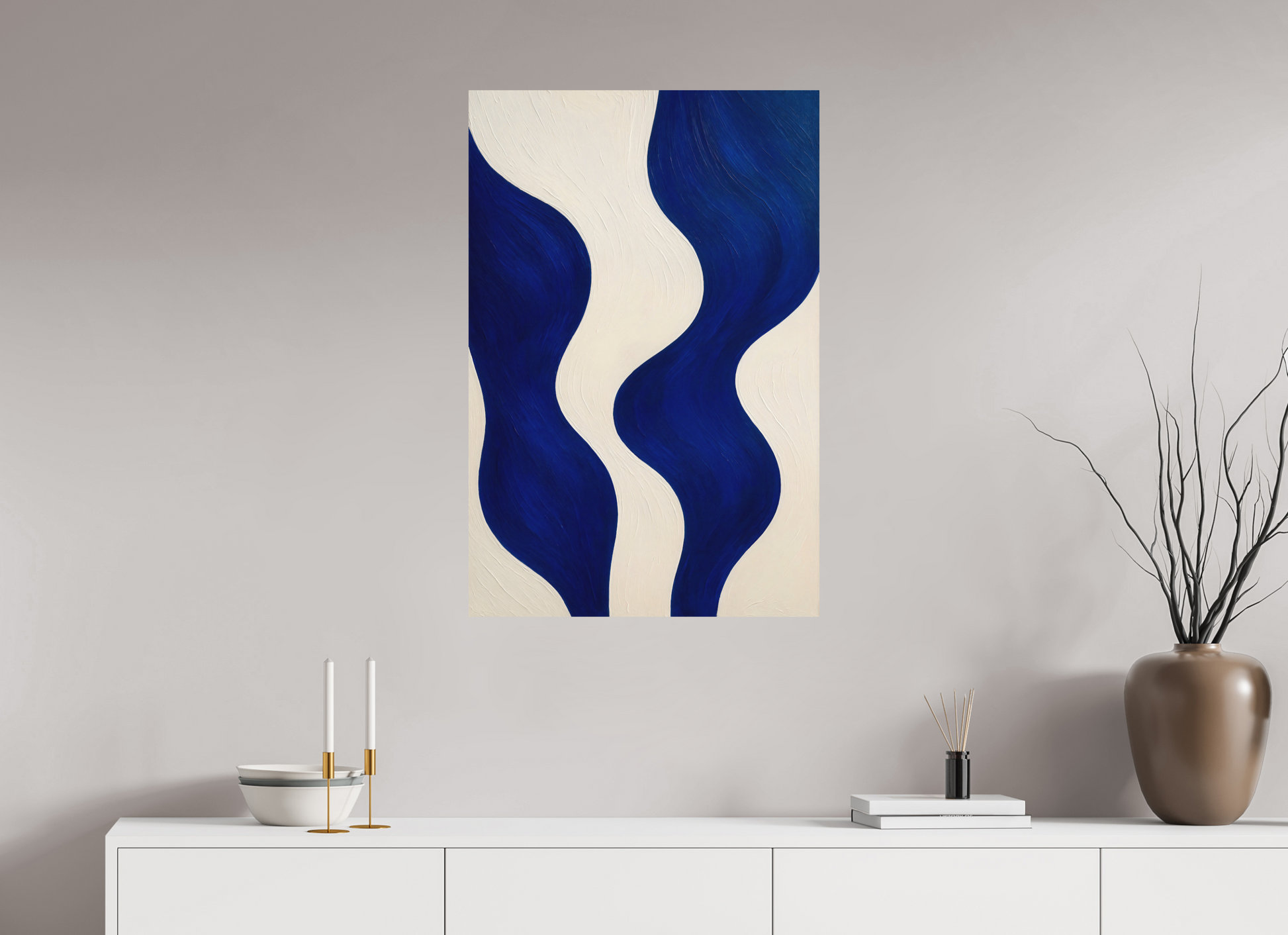 60 x 90 cm, Forex o. Rahmen Indigo Tides
