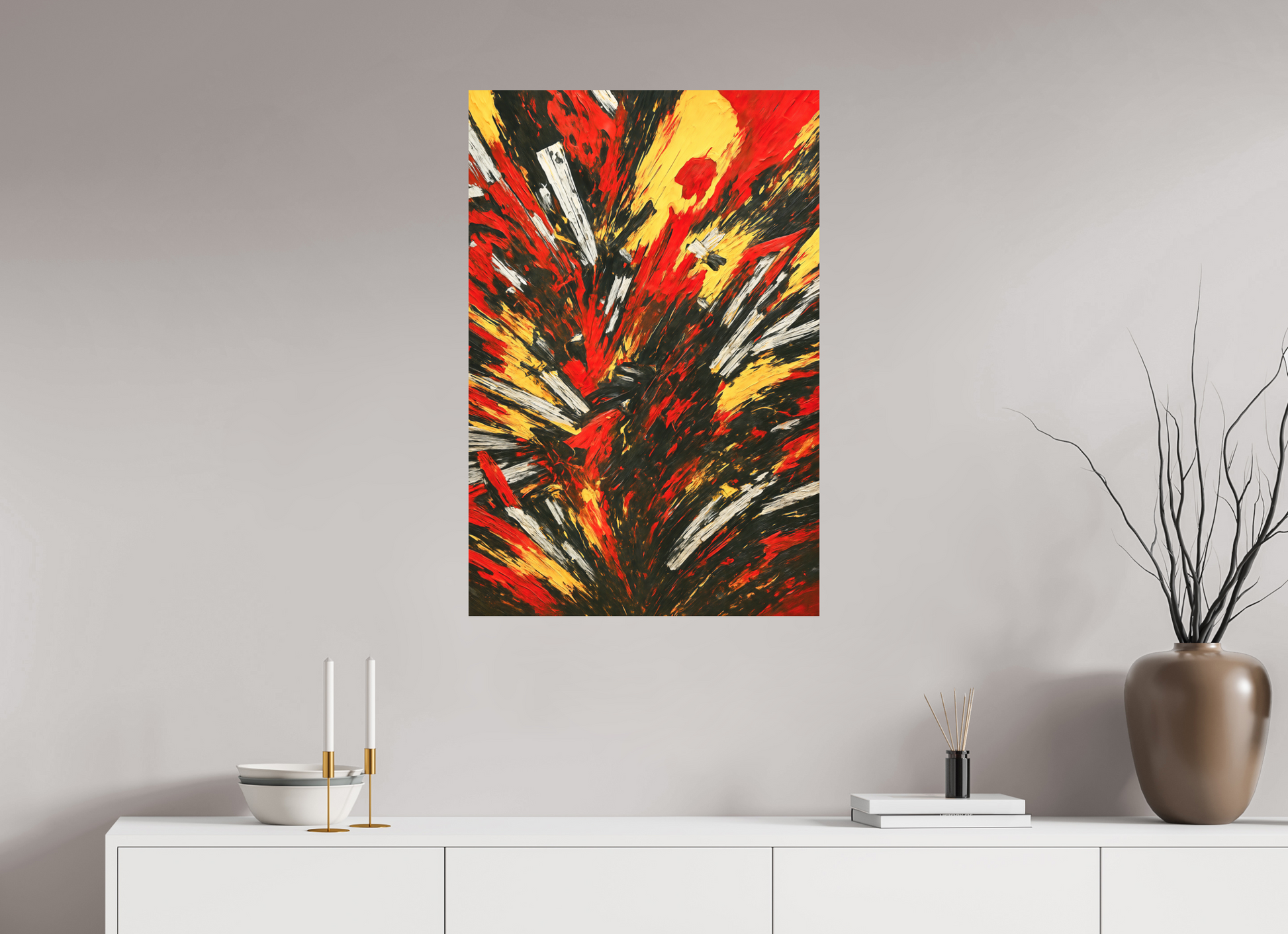 60 x 90 cm, Forex o. Rahmen Fiery Eruption