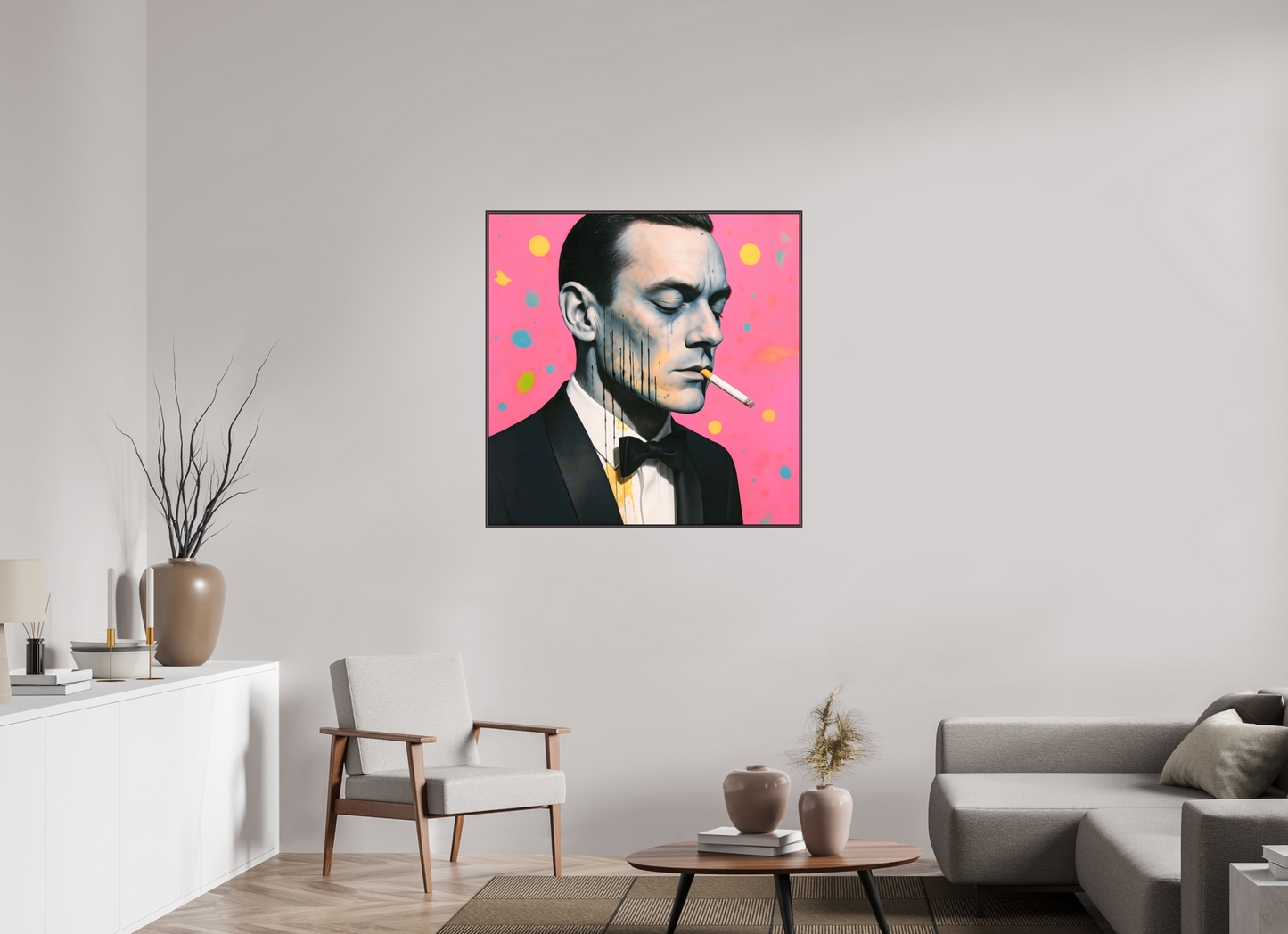 100 x 100 cm, Forex, gerahmt Erlenholz braun Velvet Rebellion