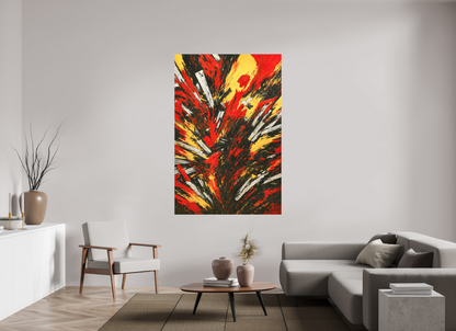 120 x 180 cm, Forex o. Rahmen Fiery Eruption