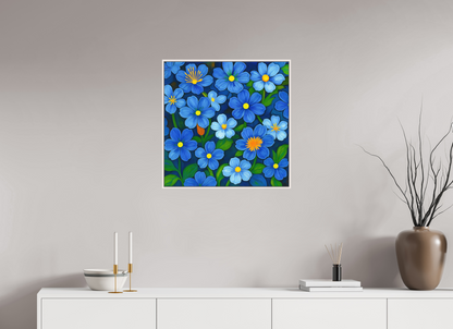 60 x 60 cm, Forex, gerahmt Ahornholz weiß Celestial Bloom Cascade