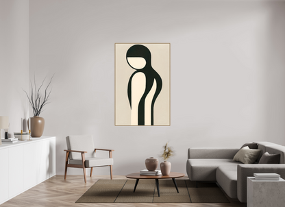 100 x 150 cm, Forex, gerahmt Eichenholz Natur Grace in Line