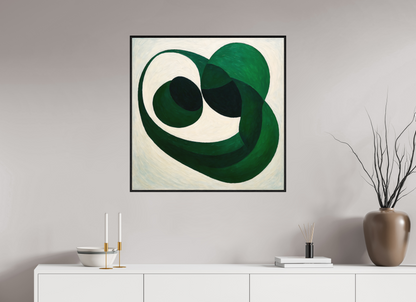 80 x 80 cm, Forex, gerahmt Eichenholz schwarz Obsidian Drift
