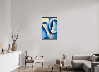 60 x 90 cm, Forex, gerahmt Eichenholz schwarz Sapphire Tide