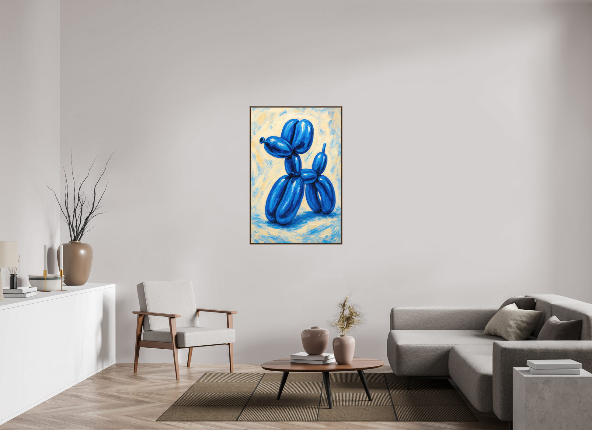 80 x 120 cm, Forex, gerahmt Nussbaumholz Playful Grace