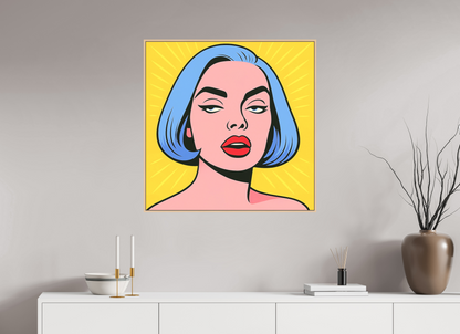 80 x 80 cm, Forex, gerahmt Ahornholz Natur Electric Muse