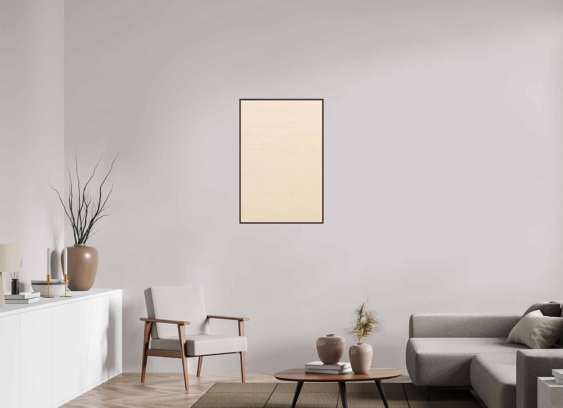 60 x 90 cm, Forex, gerahmt Erlenholz braun Sandline Pure