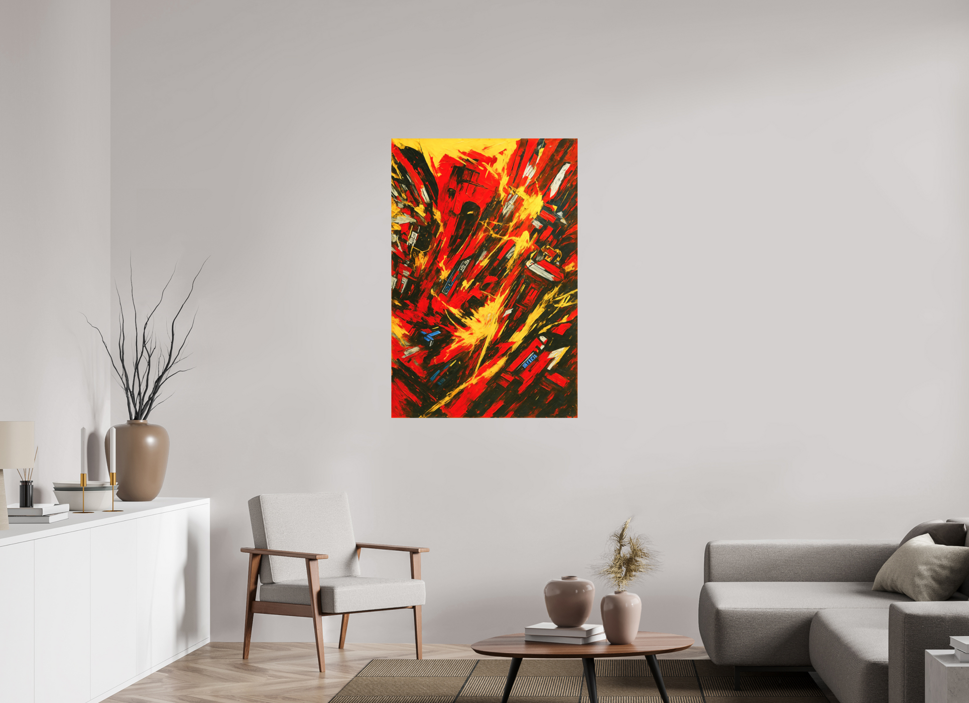 80 x 120 cm, Forex o. Rahmen Inferno City