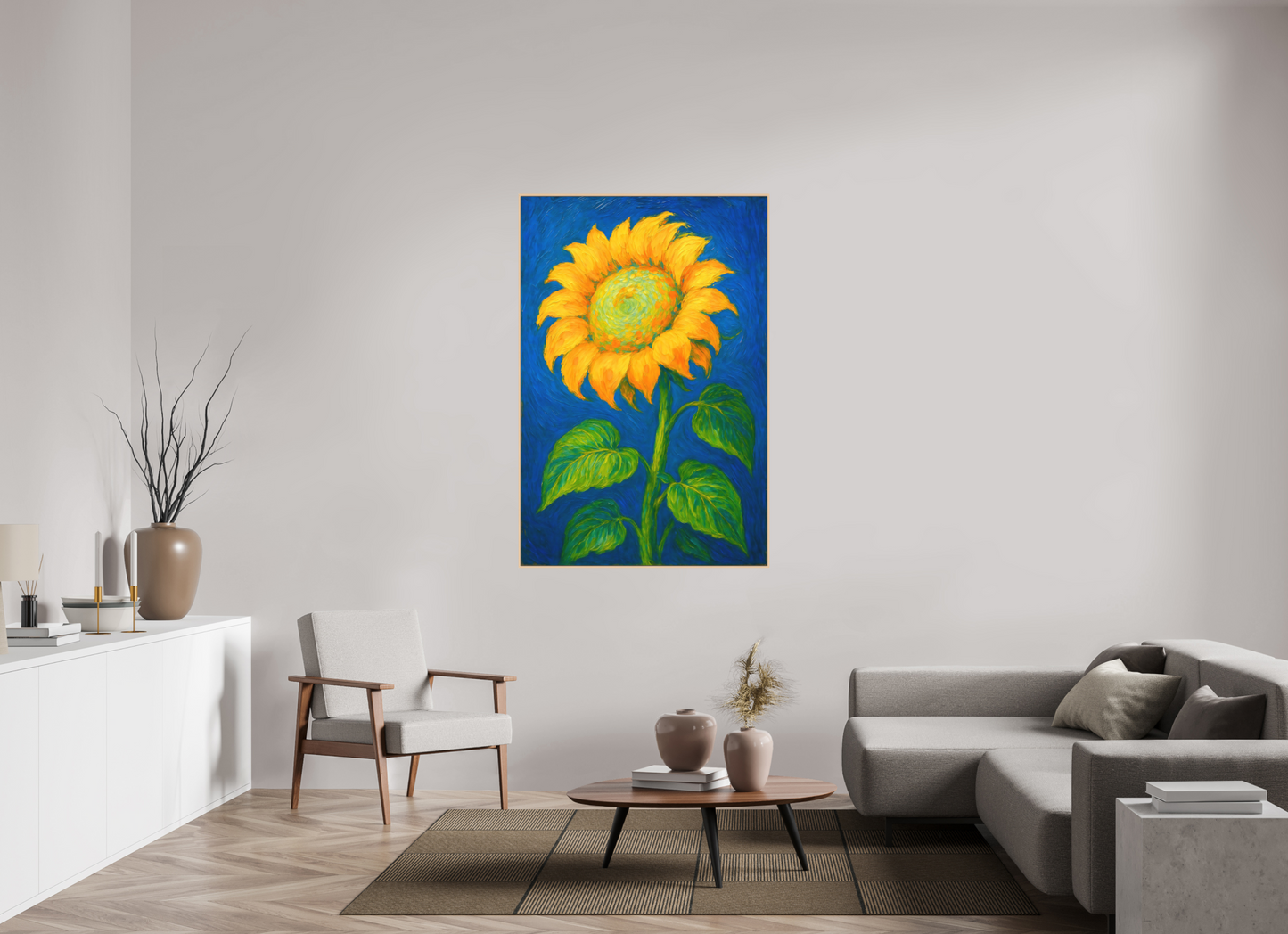 100 x 150 cm, Forex, gerahmt Ahornholz Natur Solaris Bloom