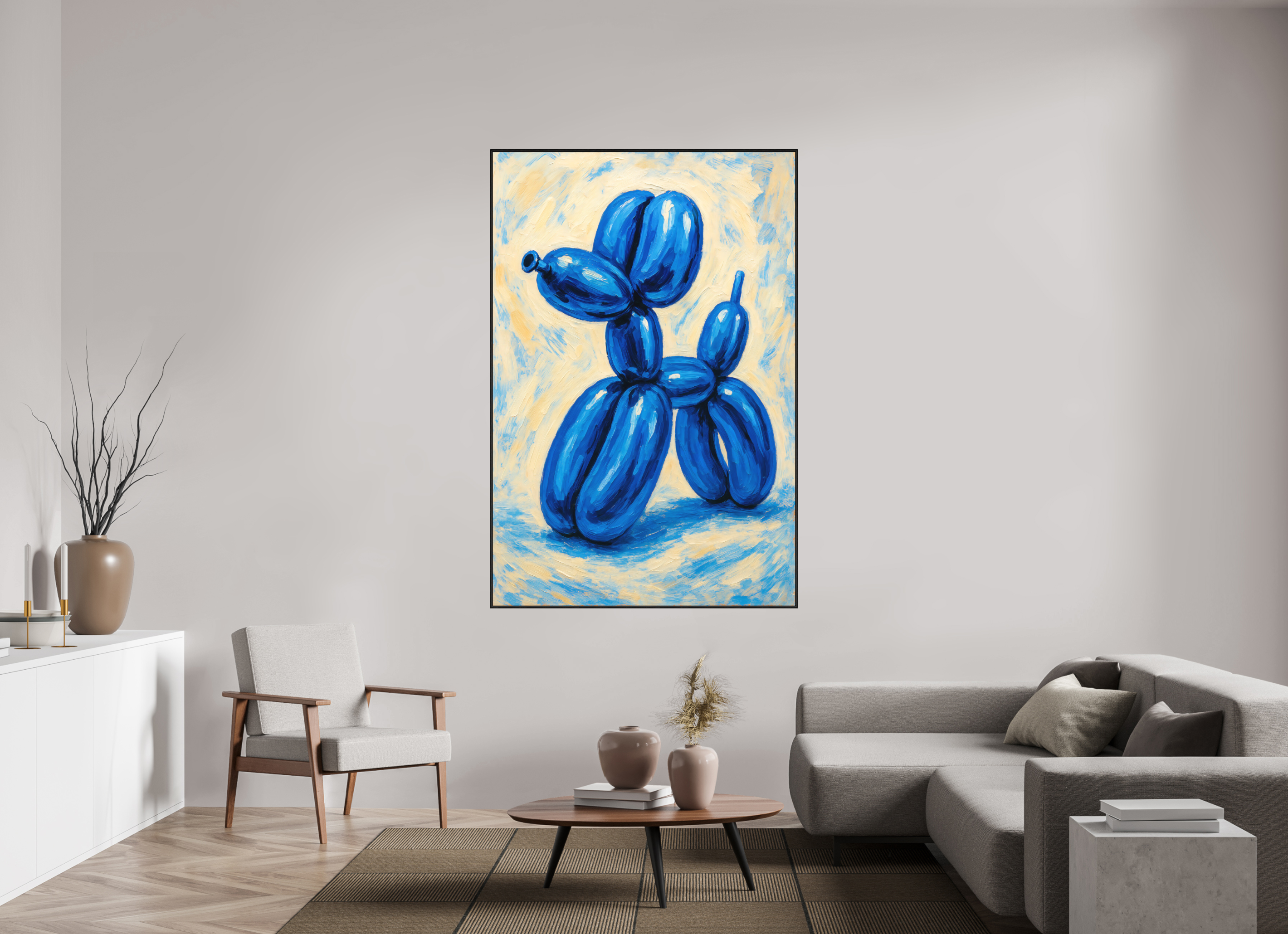 120 x 180 cm, Forex, gerahmt Eichenholz schwarz Playful Grace