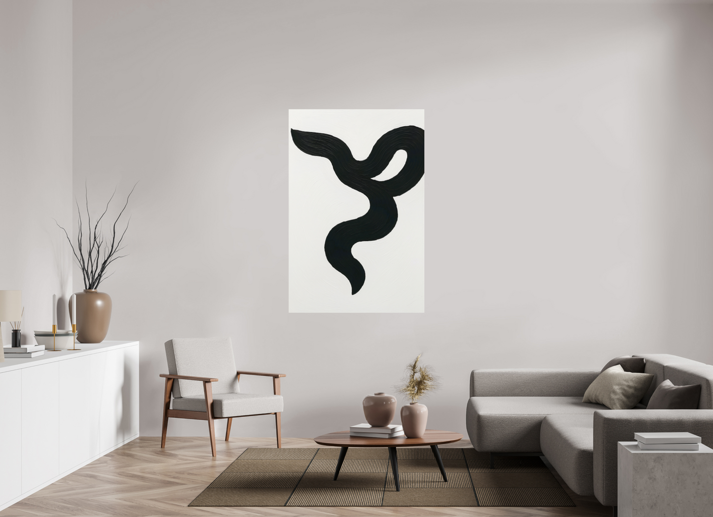 100 x 150 cm, Forex o. Rahmen Noir Ribbon