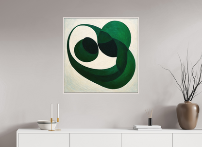 80 x 80 cm, Forex, gerahmt Ahornholz weiß Obsidian Drift