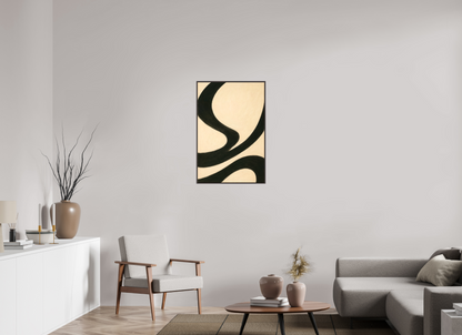 60 x 90 cm, Forex, gerahmt Erlenholz braun Onyx Waveforms