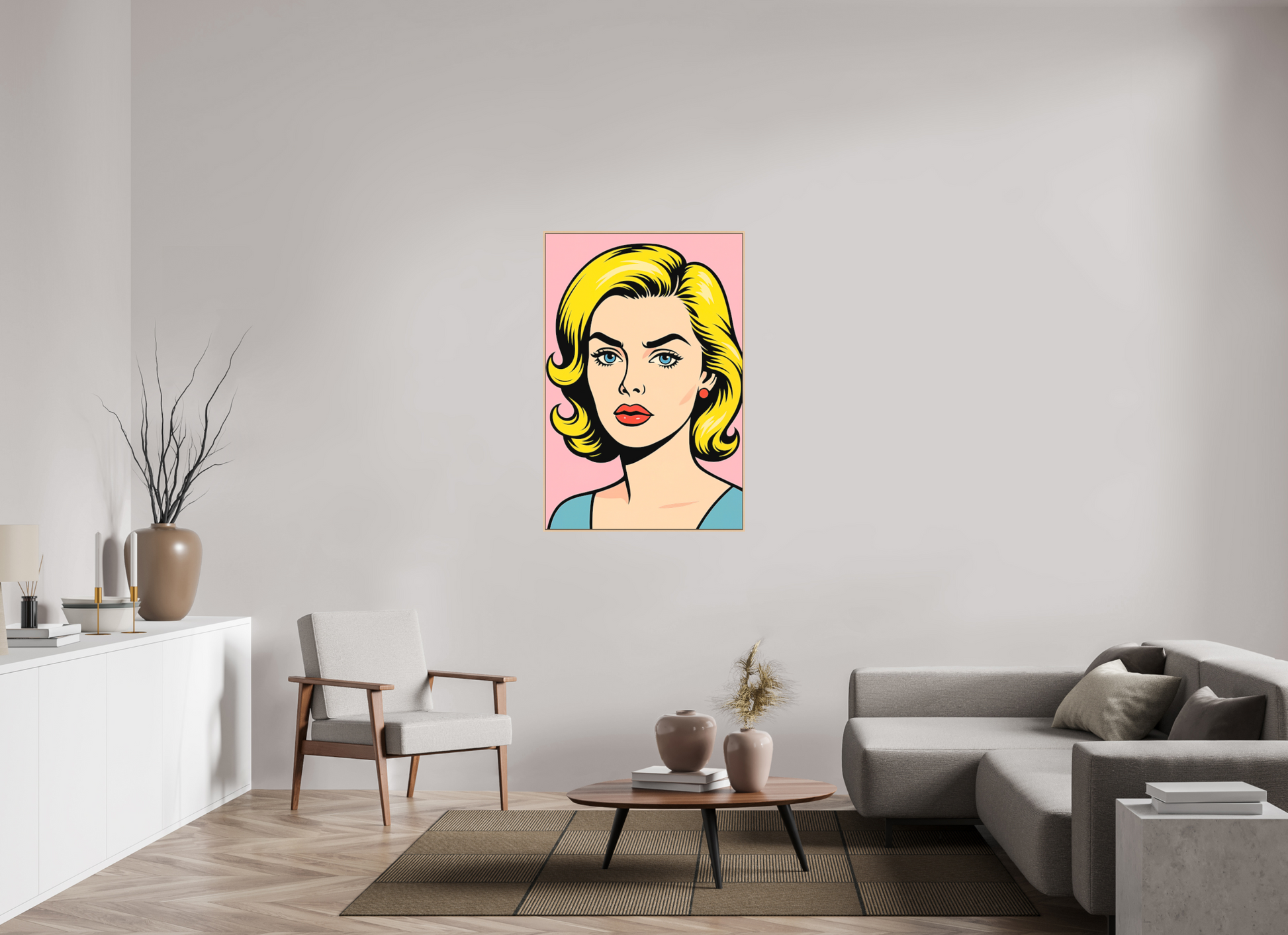 80 x 120 cm, Forex, gerahmt Ahornholz Natur Blonde Icon