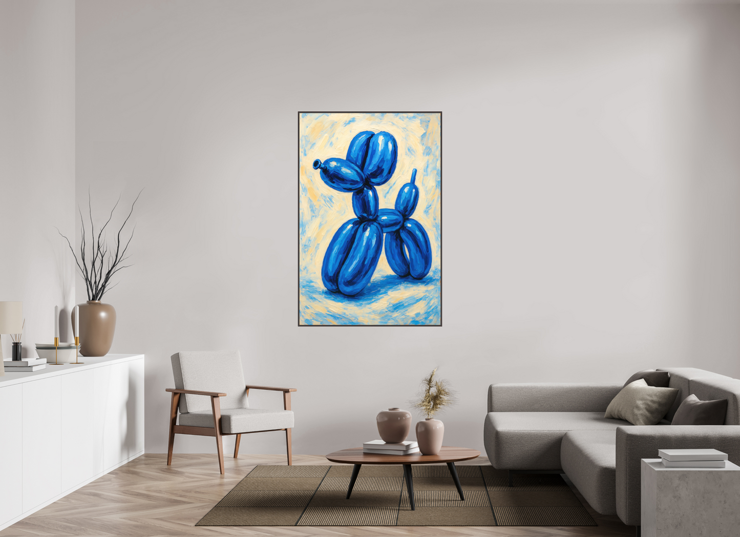 100 x 150 cm, Forex, gerahmt Erlenholz braun Playful Grace