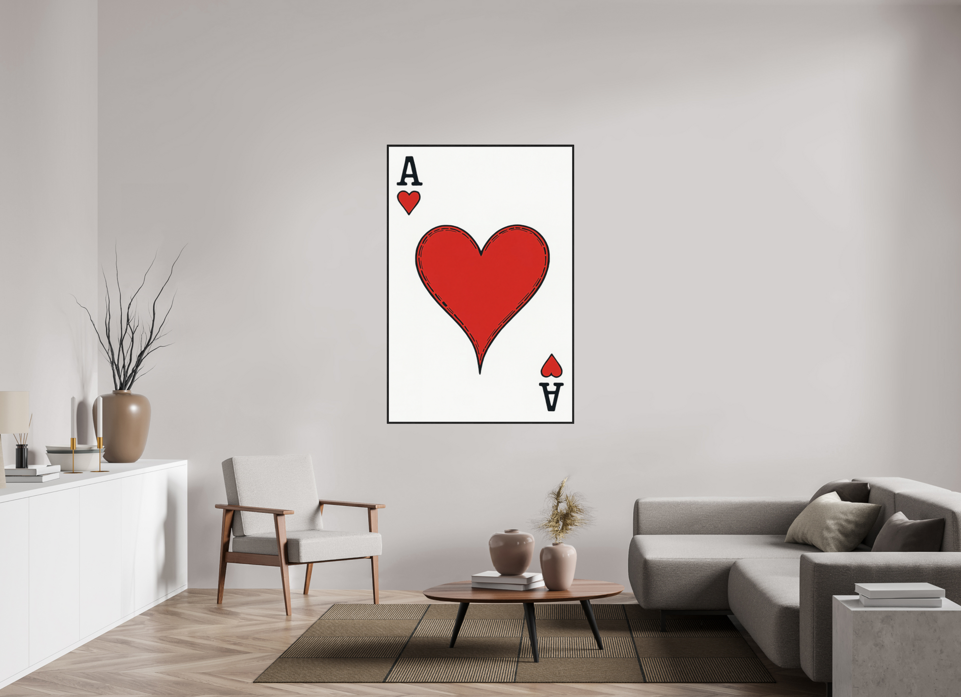 100 x 150 cm, Forex, gerahmt Eichenholz schwarz Ace of Elegance