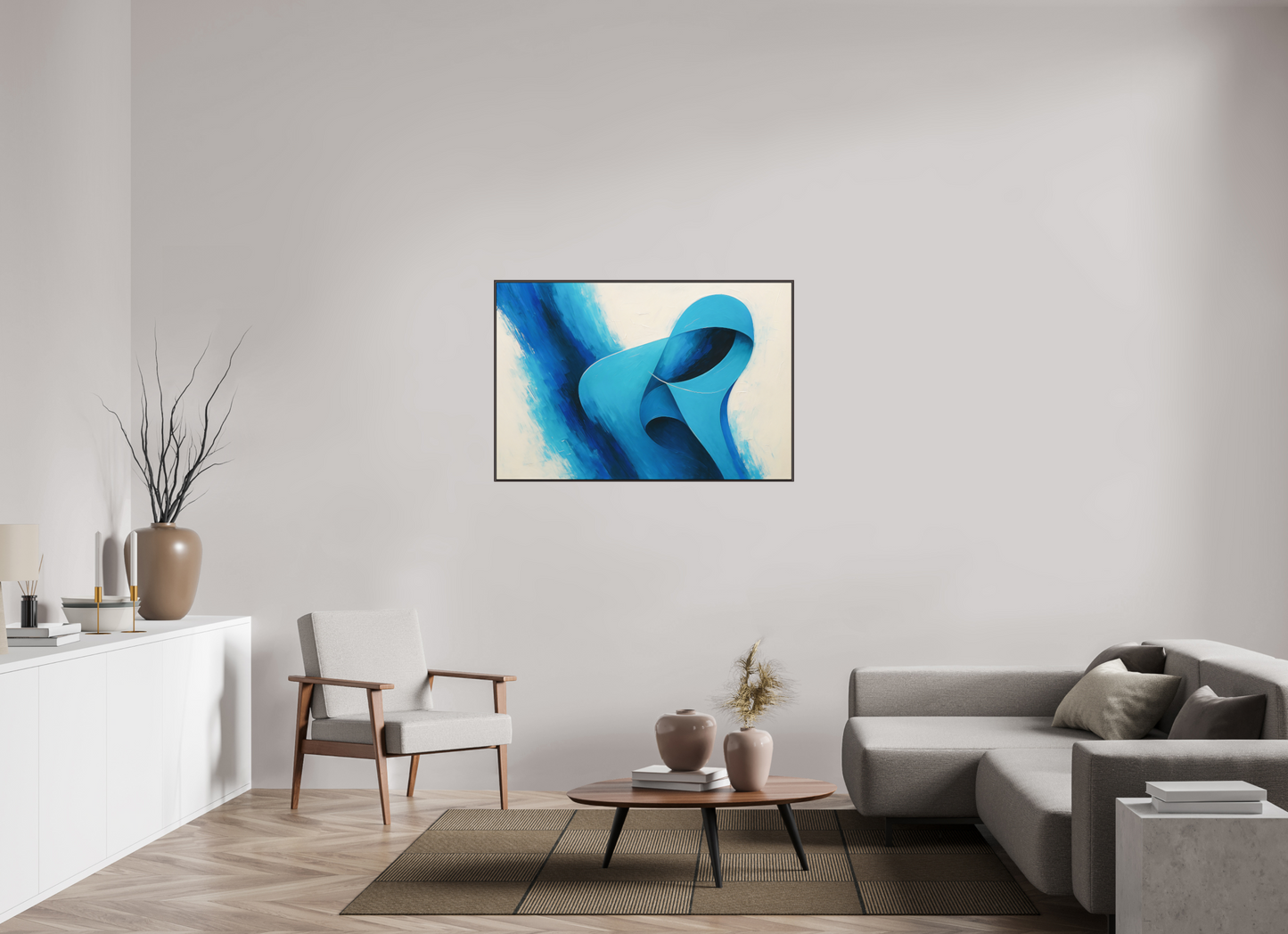 120 x 80 cm, Forex, gerahmt Erlenholz braun Azure Ribbon